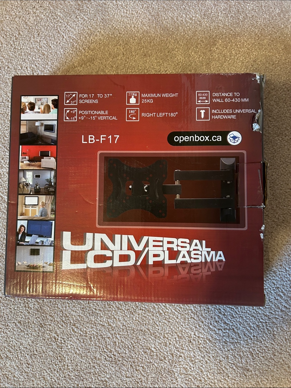 Universal LCD/Plasma Wall Mount - Red